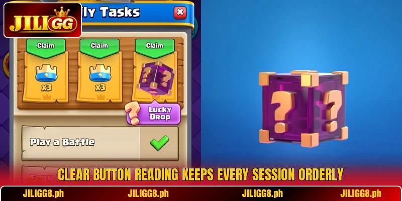 Clear button reading keeps every session orderly Clear button reading keeps every session orderly