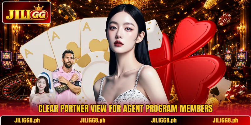 Clear partner view for agent program members