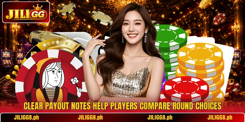 Clear payout notes help players compare round choices
