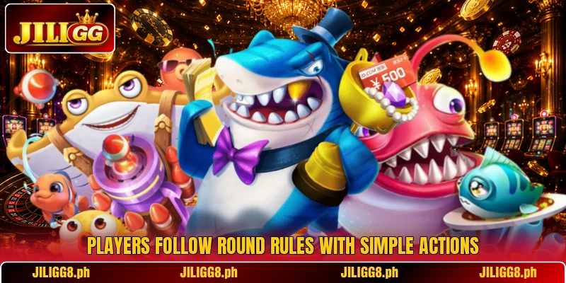 Players follow round rules with simple actions