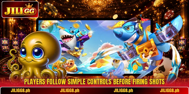 Players follow simple controls before firing shots Players follow simple controls before firing shots