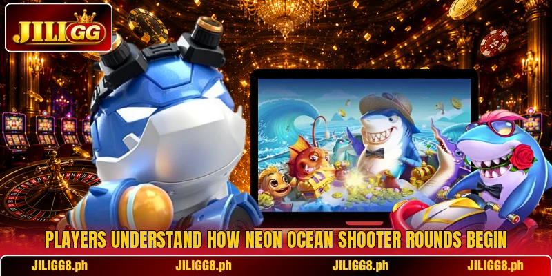 Players understand how Neon Ocean Shooter rounds begin