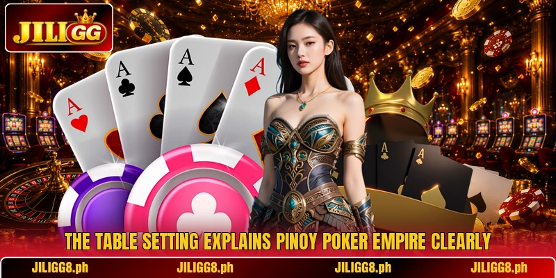 The table setting explains Pinoy Poker Empire clearly The table setting explains Pinoy Poker Empire clearly